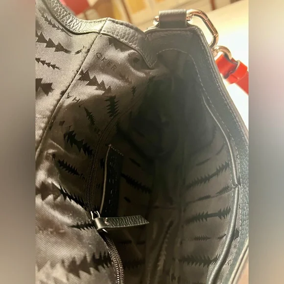 NWOT Thacker New York Snake Print Shoulder Bag - Black and Orange - Picture 11 of 15